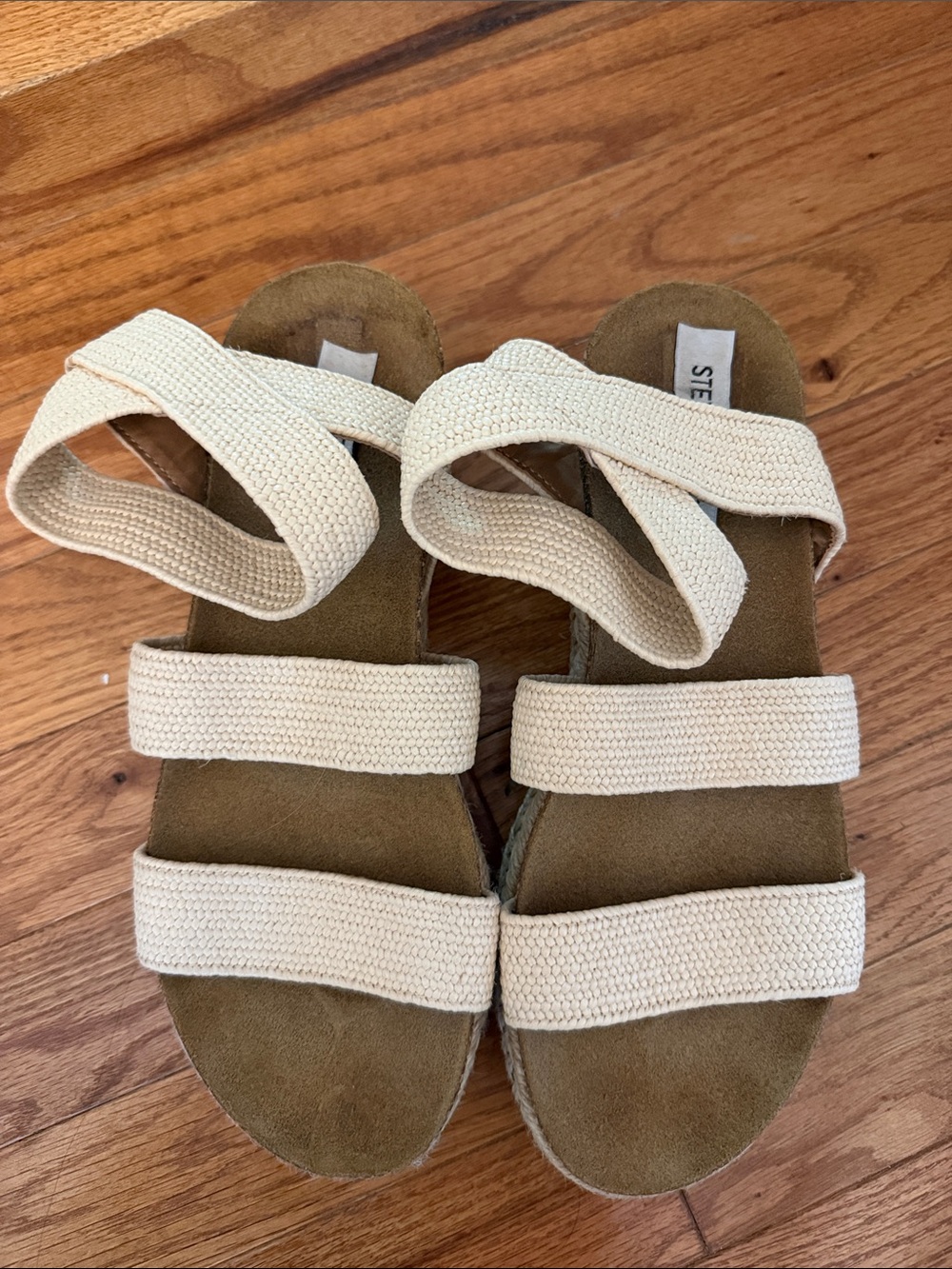 Steve Madden Beige Kimmie Espadrille Platform